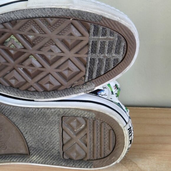 CTAS 4 Hi Top Dinosaurs White Canvas Lace Up Converse Sneakers Shoes Kids - Picture 13 of 14